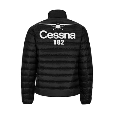 CESSNA 182 Men's Stand Collar Padded Jacket e-joyer
